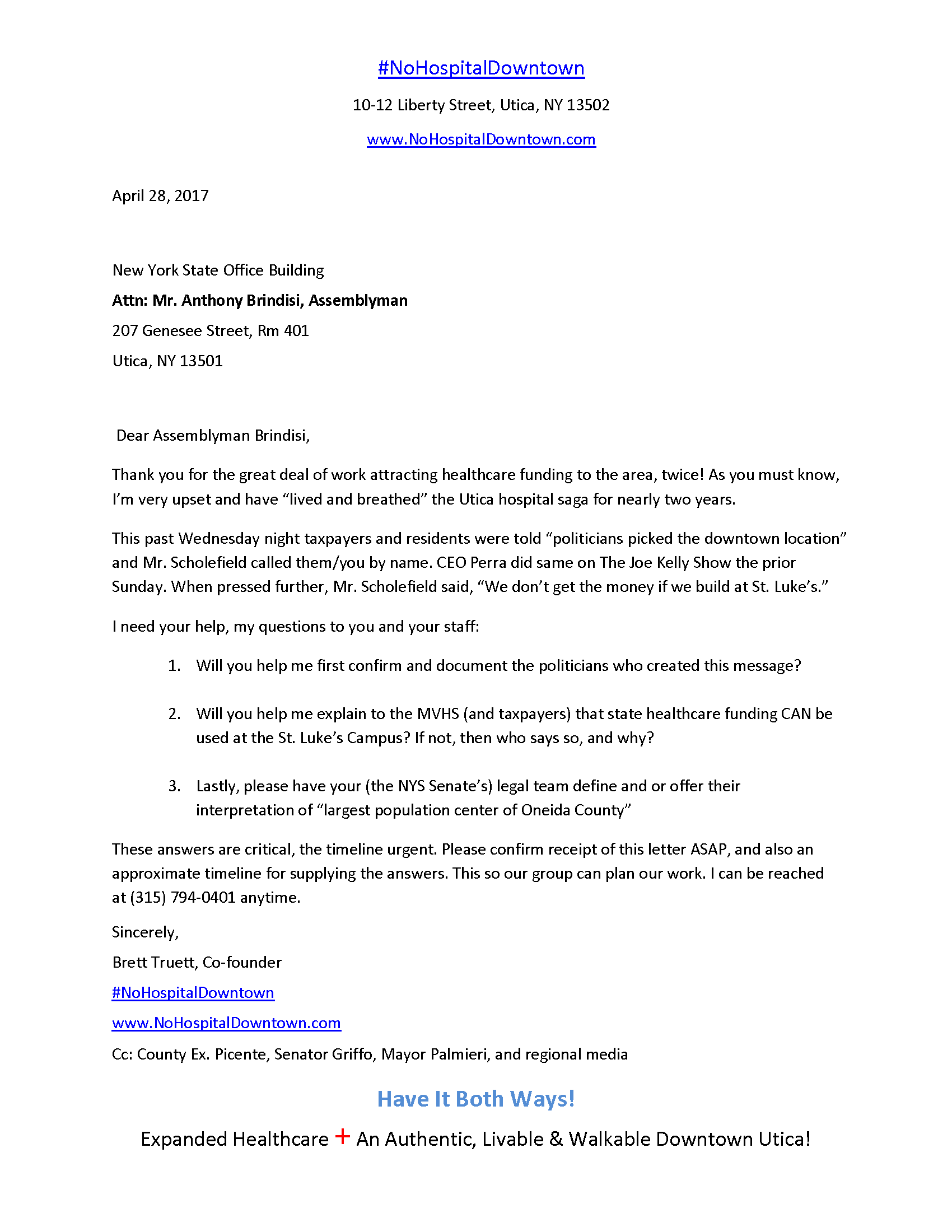 Sample Letter To Senator About Health Care 12